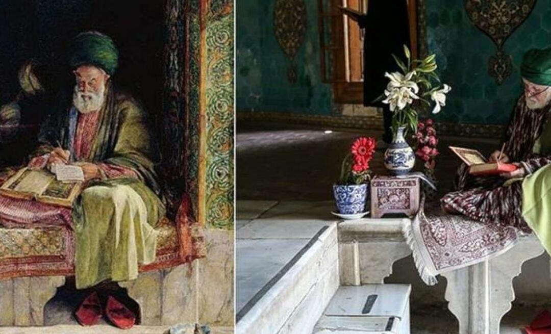 Неслихан Сагир Четин сфотографировал картину, нарисованную британским художником 153 года назад в Ешил Тюрбе.