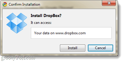 Расширение dropbox должно иметь доступ к dropbox.com