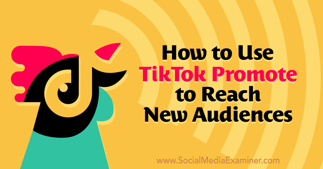 Как использовать TikTok Promote для охвата новой аудитории в Social Media Examiner.