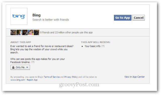 Bing Facebook приложение для обоев