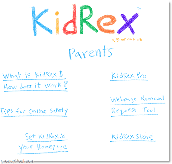 родительское меню kidrex
