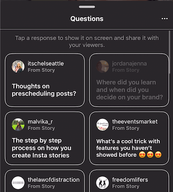 Вопросы и ответы в Instagram Stories