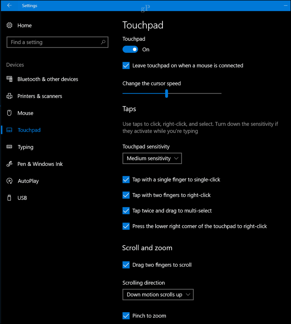 Windows 10 Совет. Отключите сенсорную панель при подключении мыши