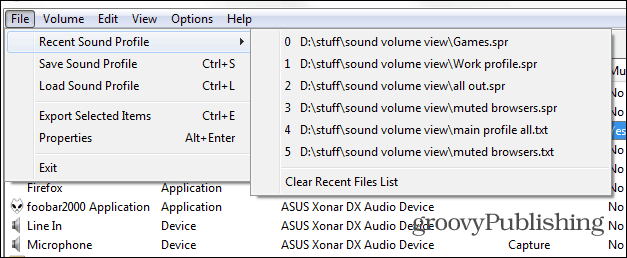 SoundVolumeView основной профиль загрузки