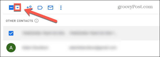 стрелка флажка Gmail