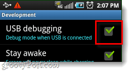 Android режим отладки USB
