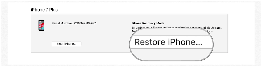 восстановить iphone