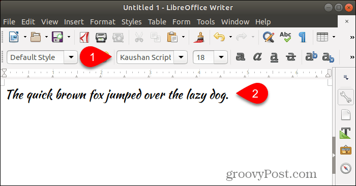 Использование нового шрифта в LibreOffice Writer