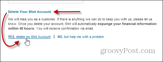 Как удалить вашу учетную запись Mint.com