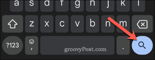 Кнопка поиска Gmail на клавиатуре Android