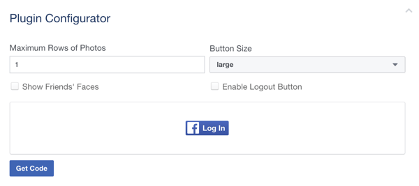 Настройте кнопку входа в Facebook.
