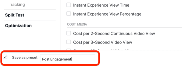 создать собственный отчет о прогрессе лида в Facebook Ads Manager, шаг 5