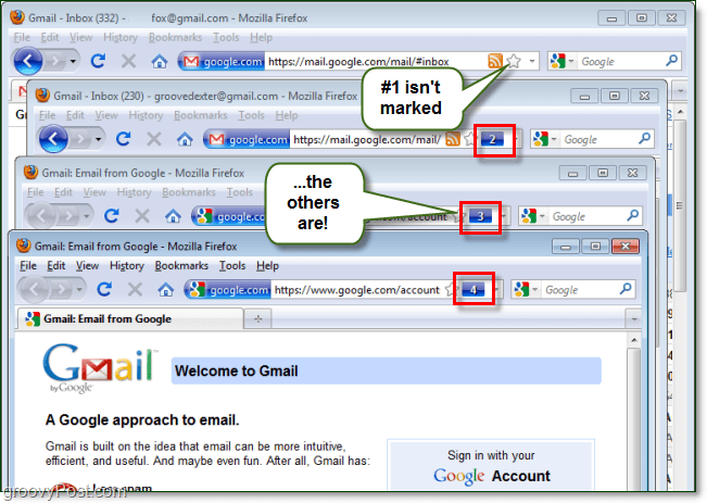 Войдите в несколько учетных записей Gmail или веб-сайтов с помощью Firefox