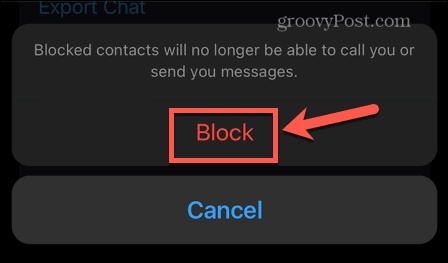 WhatsApp подтвердить блокировку