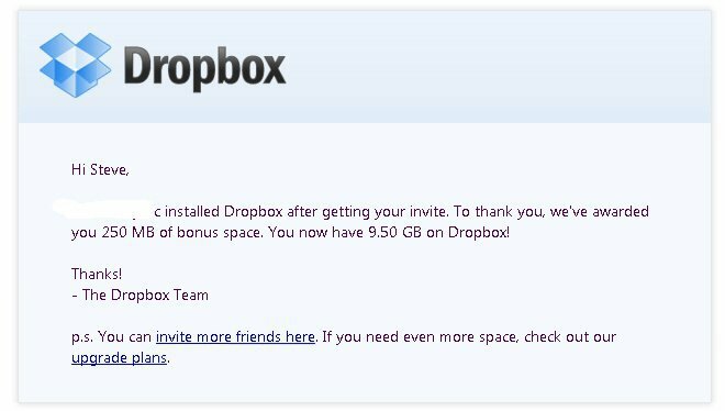 Обновление: как получить «10 Гиг» хранилища Dropbox бесплатно