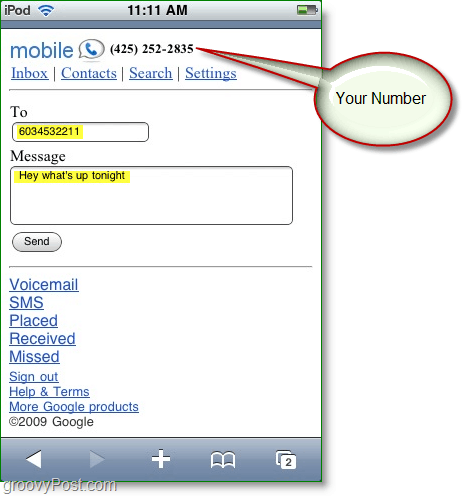 Как отправить бесплатные тексты с вашего мобильного браузера с помощью Google Voice