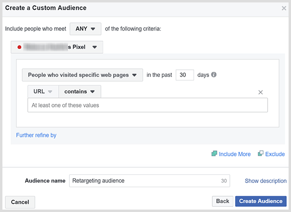 Пользовательские аудитории Facebook могут перенацеливать людей, которые посетили ваши продажи или страницу продукта.