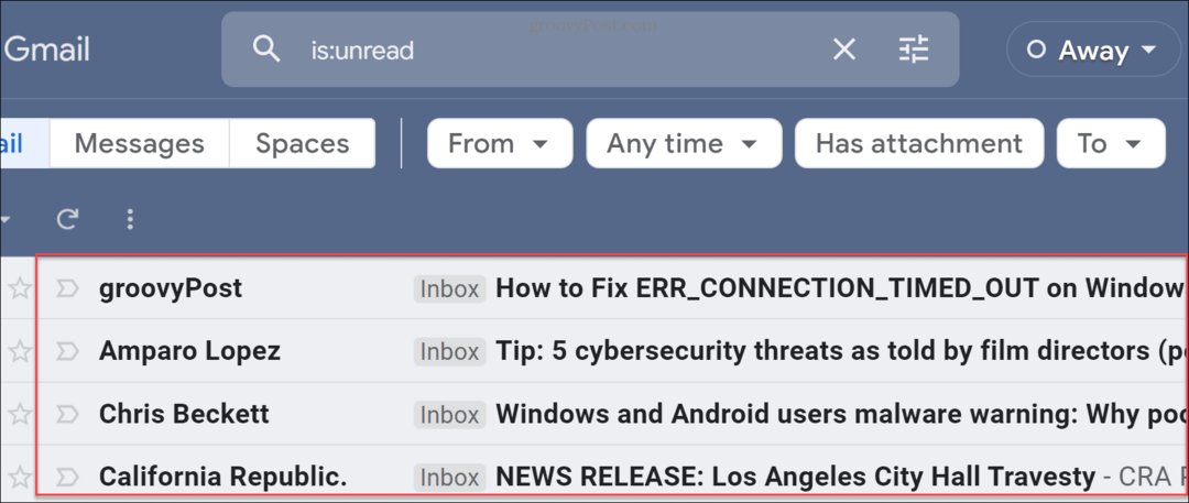 Как найти непрочитанные письма в Gmail