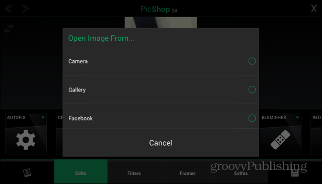 PicShop Android загрузить изображение