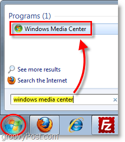 Windows 7 Media Center - открыть Windows Media Center