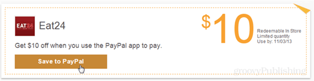 Получите $ 10 бесплатно в любом ресторане Eat24 с помощью приложения PayPal