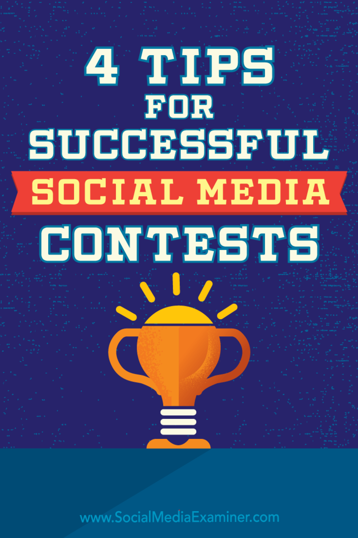 4 совета по успешному проведению конкурсов в социальных сетях от Джеймса Шерера на сайте Social Media Examiner.