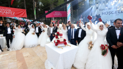 Фатма Шахин решила жениться на 50 парах в Газиантепе!