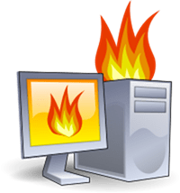 компьютер в огне