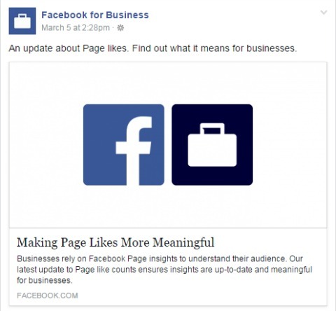 Нравится на бизнес-странице Facebook