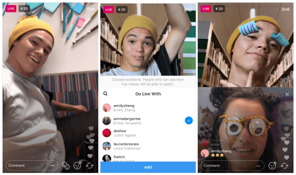 Instagram теперь позволяет вещателям приглашать зрителей присоединяться к их потоковым видео в реальном времени в приложении.