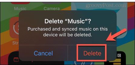 iphone удалить музыкальное приложение