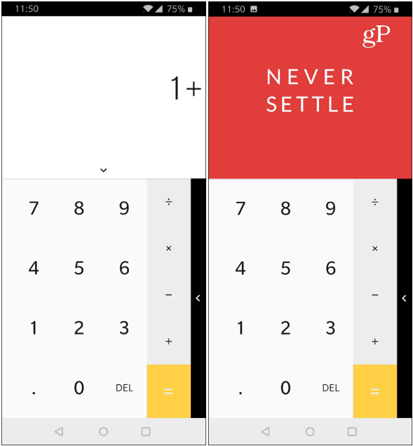 OnePlus Calculator Пасхальное яйцо