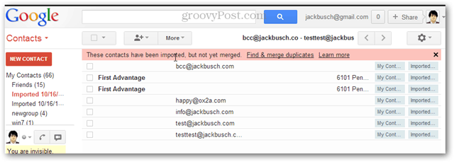Как импортировать много контактов в Gmail одновременно