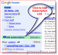 How-To Google Reader Добавить RSS-подписку
