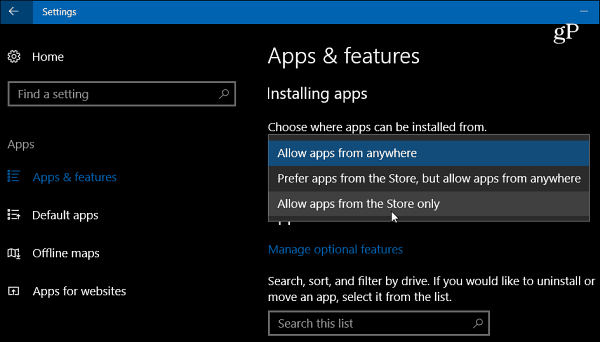 Обновление для создателей Windows 10 получило новые настройки для установки приложений для настольных компьютеров
