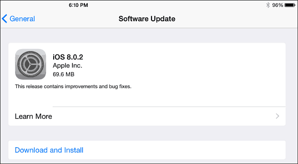 Обновление iOS 8.0.2