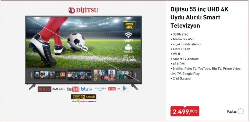 Как купить Dijitsu Smart TV, проданный в BİM? Особенности Dijitsu Smart TV