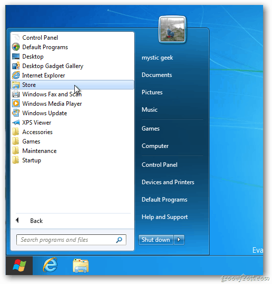 Меню Пуск Windows 8