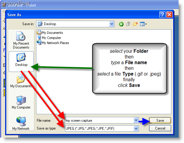 Сделать снимок экрана в Windows XP