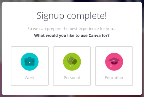 использование учетной записи canva