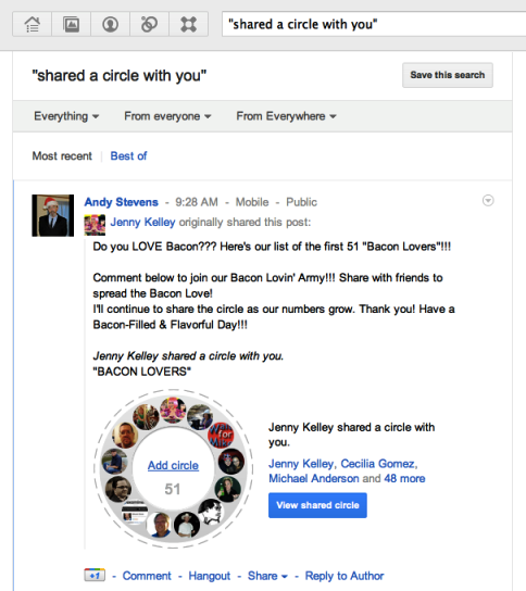 google + начало работы 5 общих кругов
