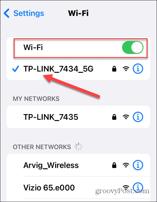 Подключиться к Wi-Fi iPhone