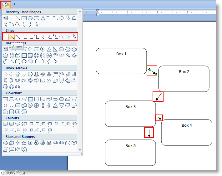 Блок-схема Microsoft Word 2007