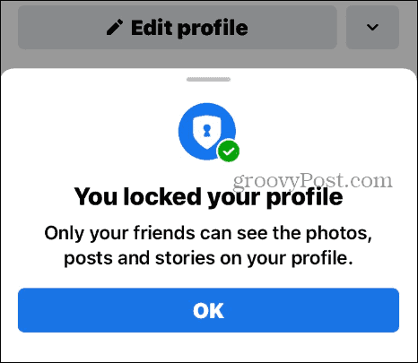 Заблокируйте свой профиль Facebook