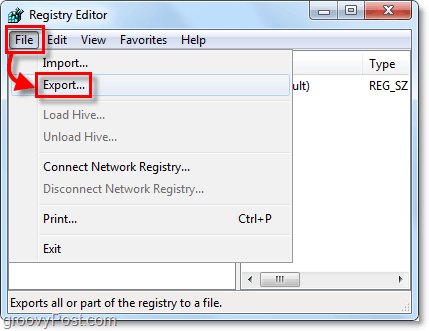 Windows 7 и экспорт реестра Vista
