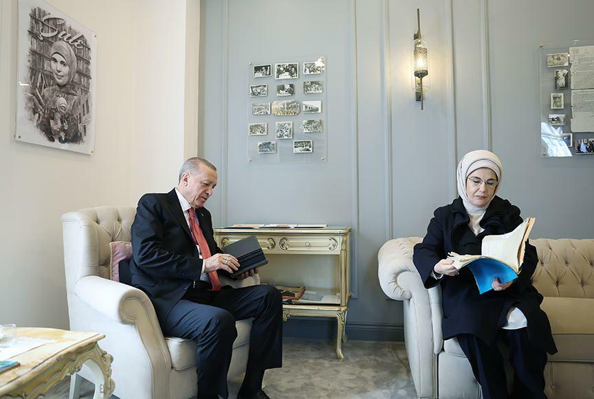 Президент Эрдоган и Эмине Эрдоган посетили Фонд Шуле Юксель Шенлер