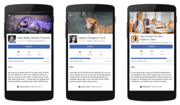 Facebook расширяет инструменты благотворительности для личных пользователей и Facebook Live.