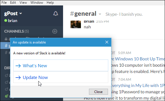 Slack Windows Desktop App Обновлено до 2.0.1