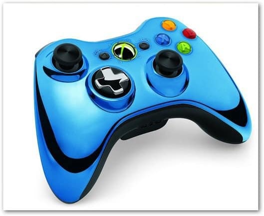 Xbox 360 хром контроллер синий
