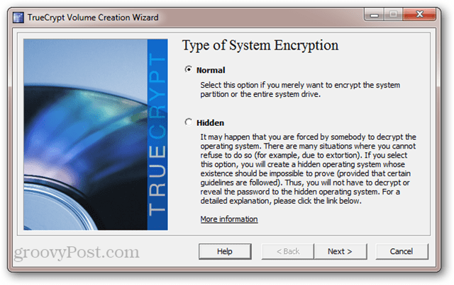 TrueCrypt: тип системного шифрования